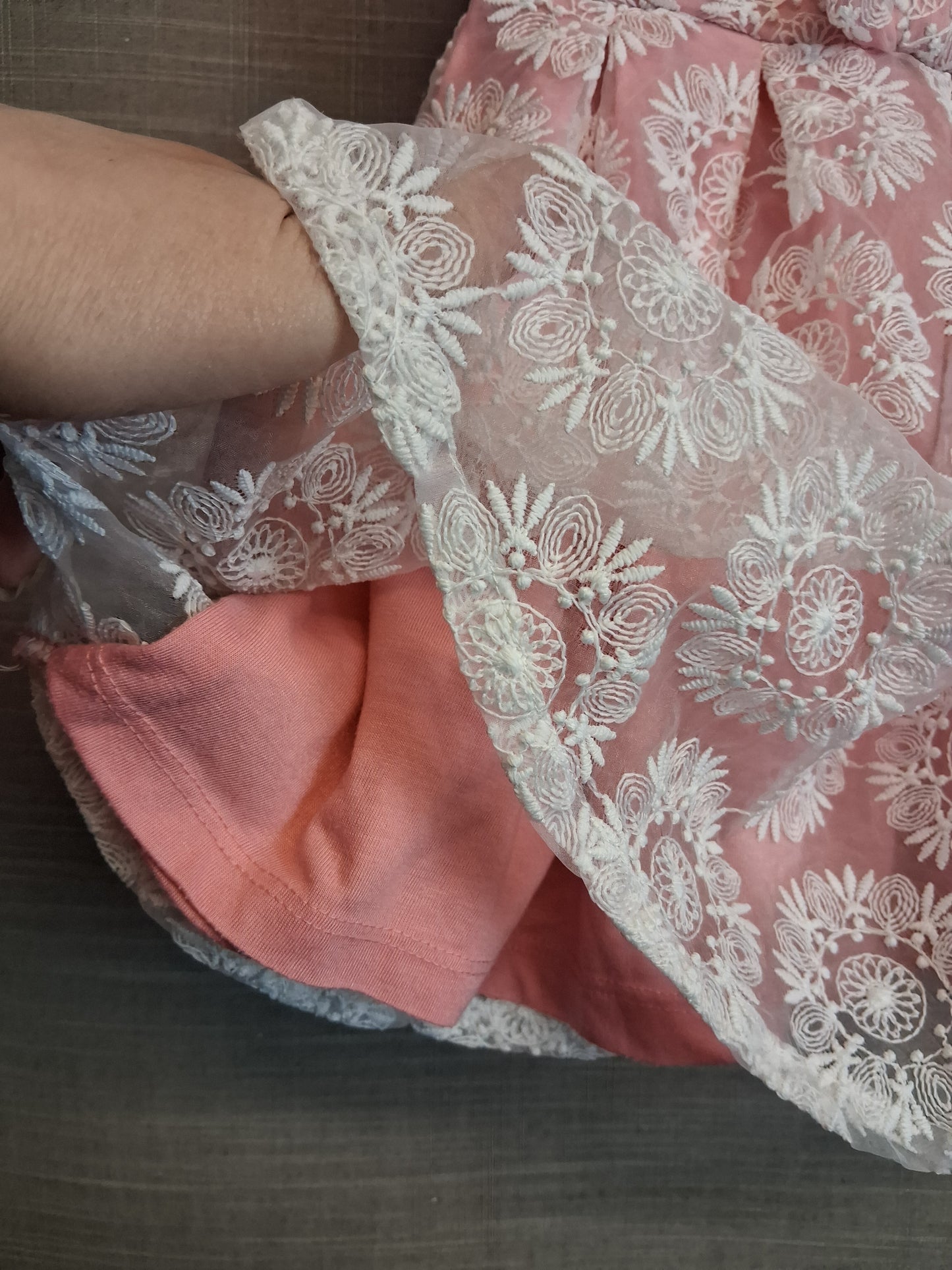 F&F Girls Pink Floral Sleeveless Dress Age 2-3 Years