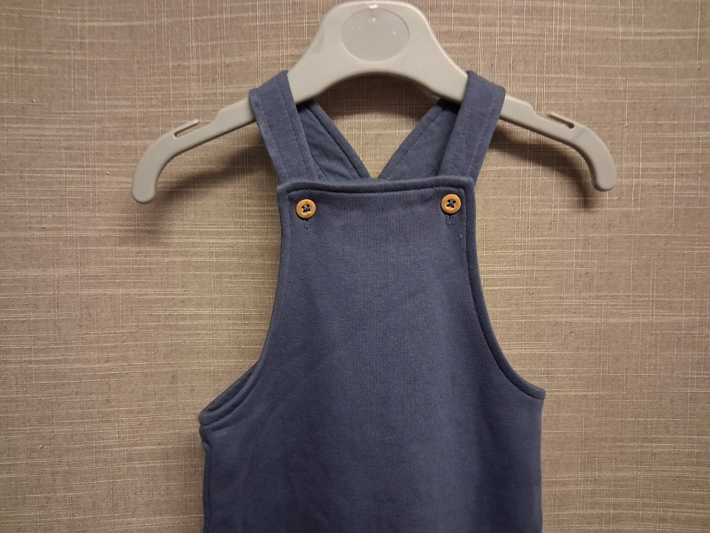 Marks and Spencer Boys Navy Blue Jersey Dungarees Age 3-6 Months