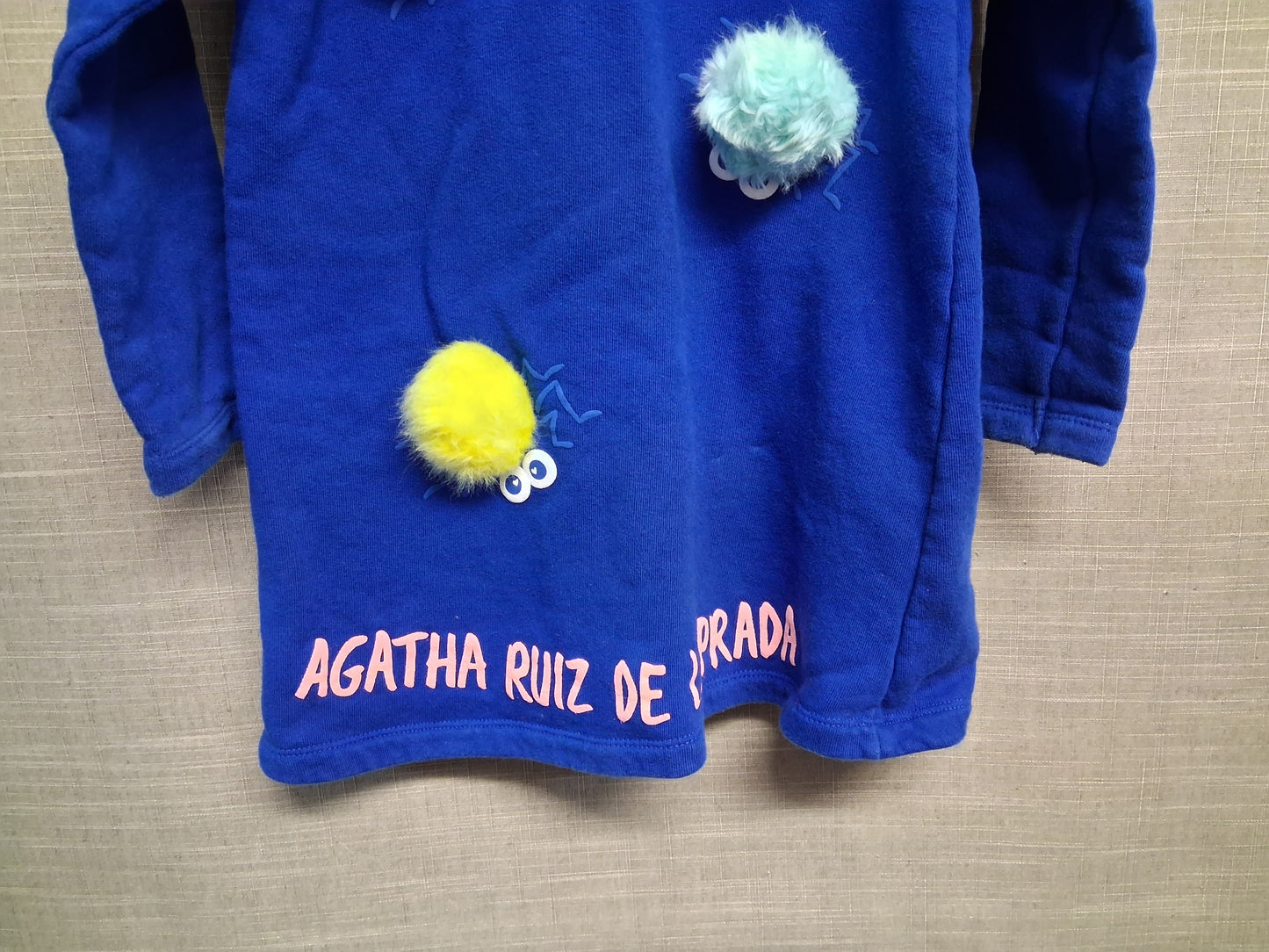 Agatha Ruiz De La Prada Blue Jersey Jumper Dress Age 6 Years