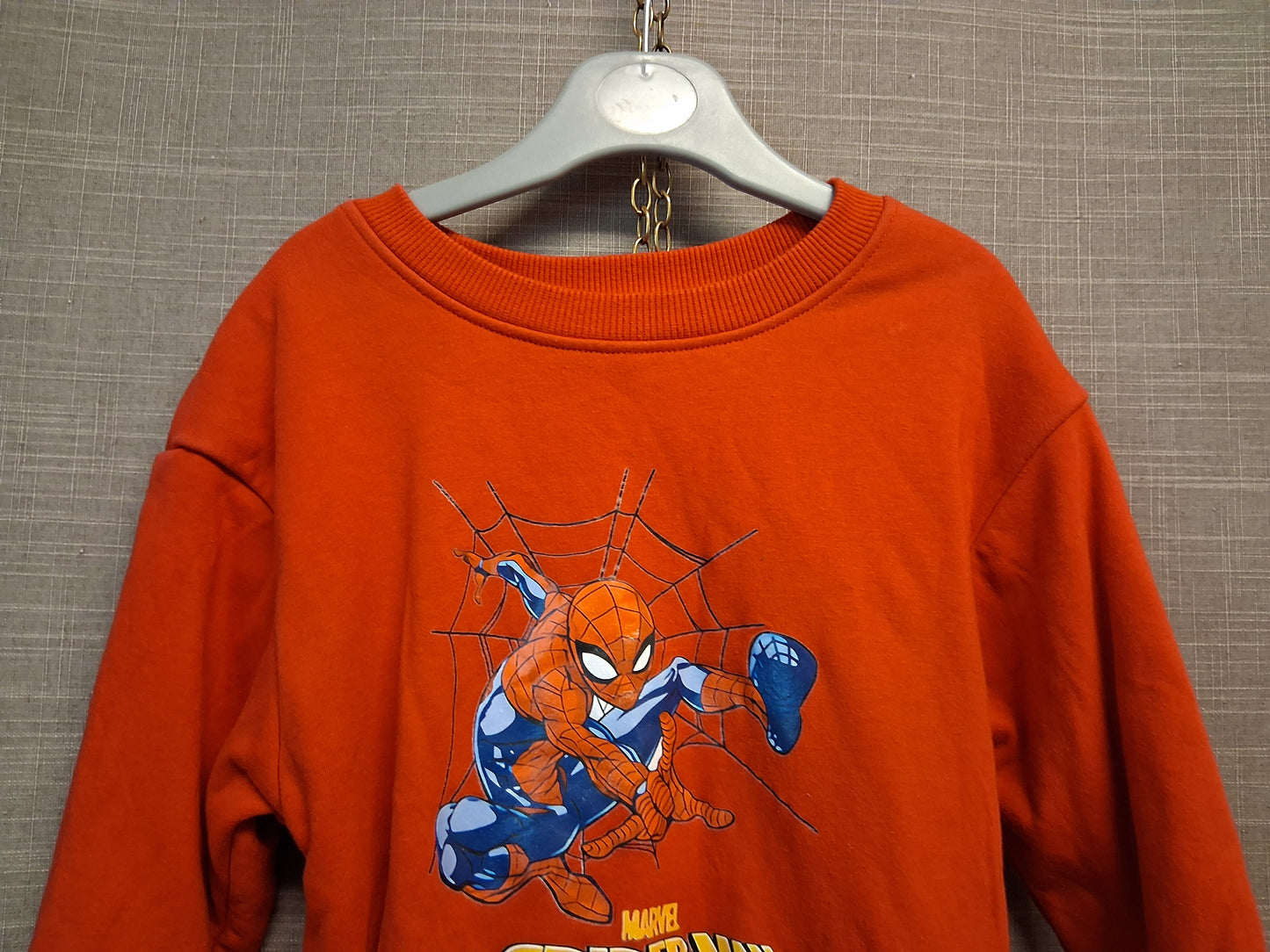 Spider Man Boys Sweater Red Graphic Print Age 5 Years