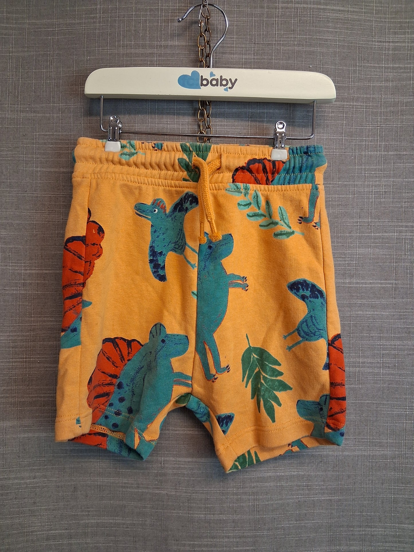 George Dinosaur Theme Jersey Jogger Shorts Age 3-4 Years Orange