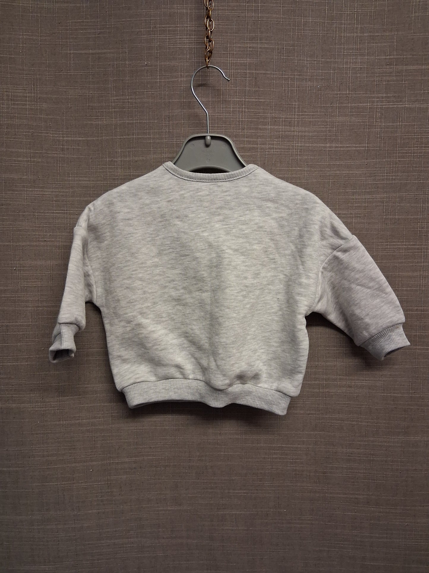 George Baby Boys Grey Sweater Jumper Cute Teddy Graphic Print Age 0-3 Months