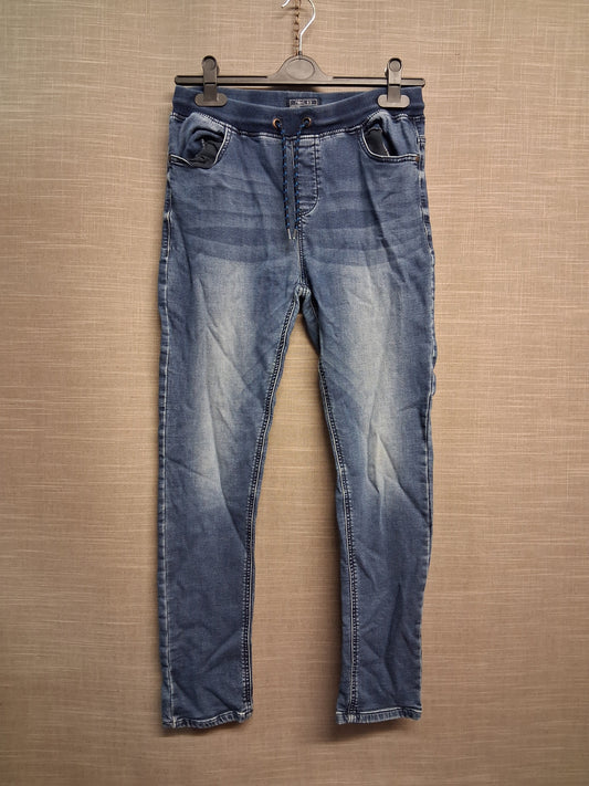 Next Boys Blue Jeans Elastic Waist Age 15 Years