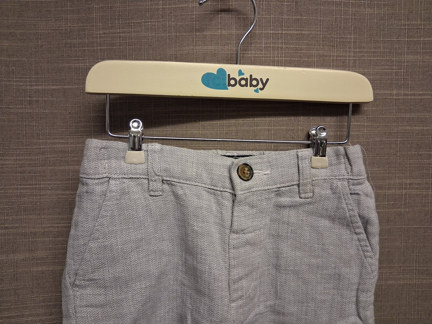 Next Boys Grey Chino Shorts Adjustable Waist Age 18-24 Months