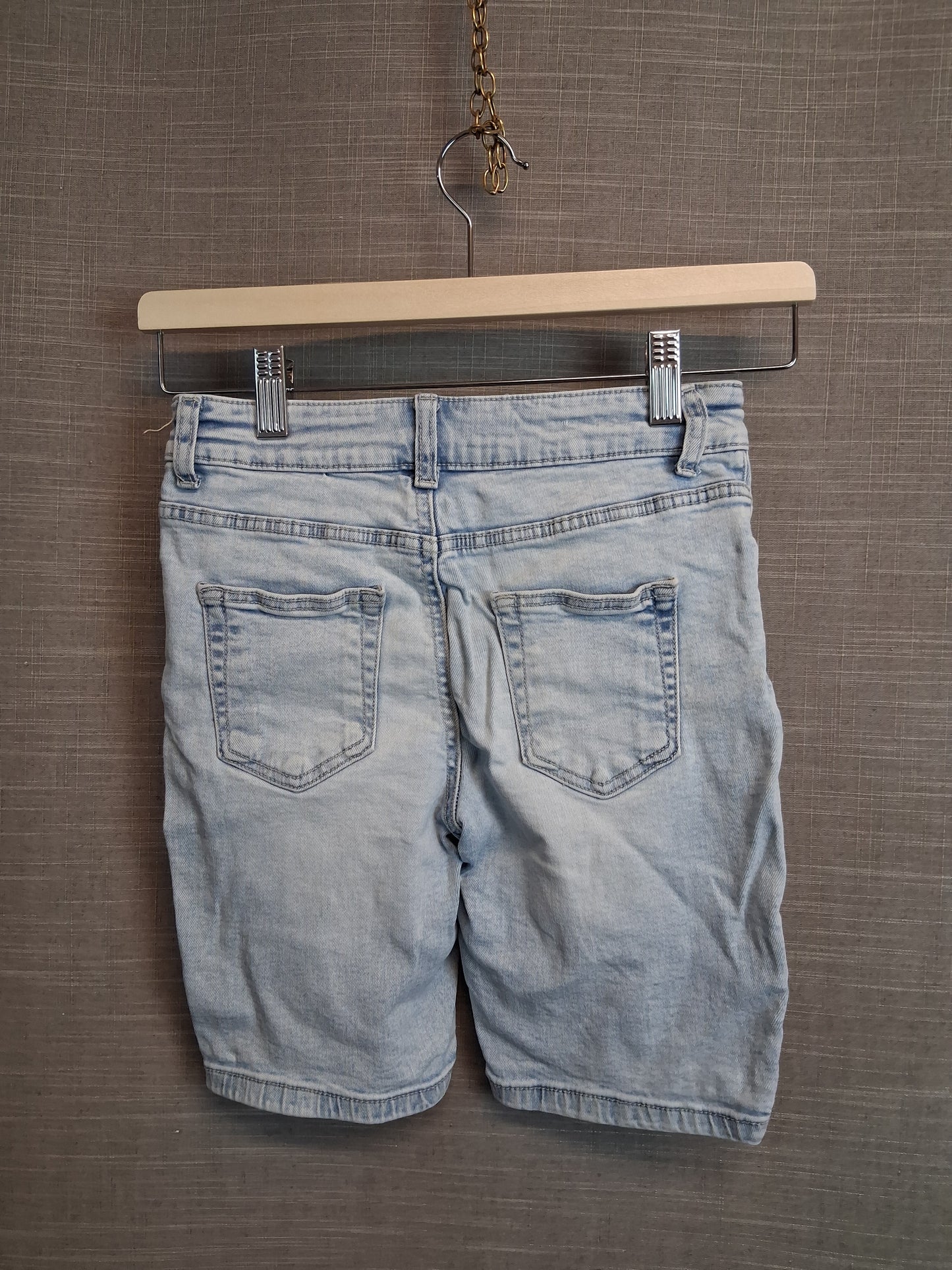 Primark Boys Denim Blue Stretch Skinny Shorts Age 7-8 Years