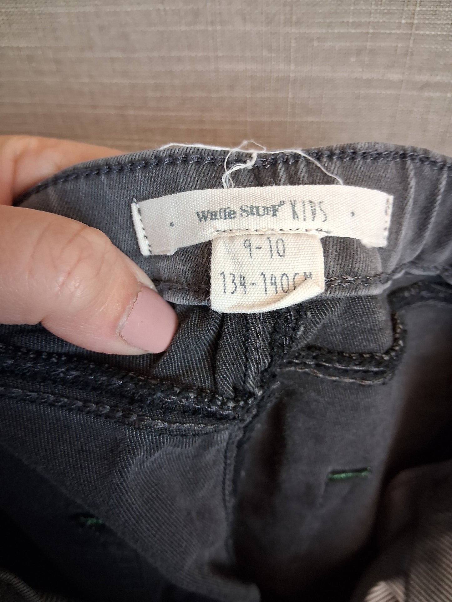 White Stuff Boys Grey Straight Leg Jeans Age 9-10 Years