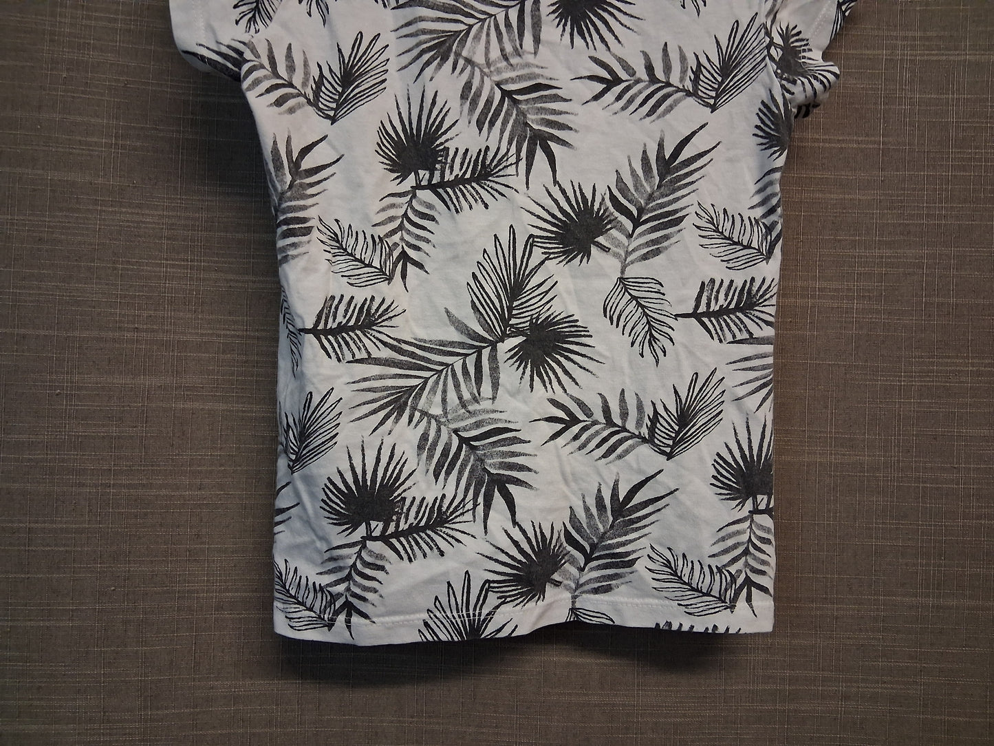George Boys Tropical Print White Black Short Sleeve Age 5-6 Years