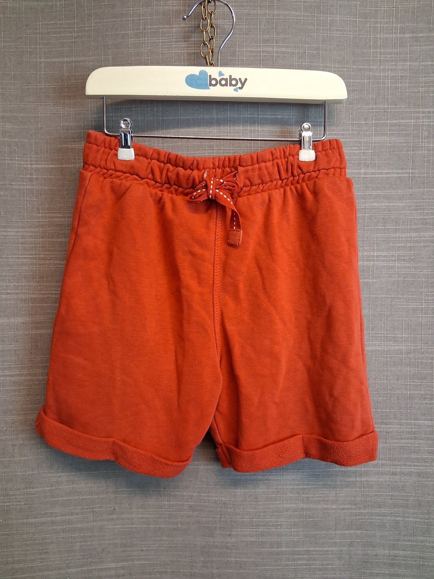 TU Boys Shorts Jersey Style Orange Red Age 5-6 Years