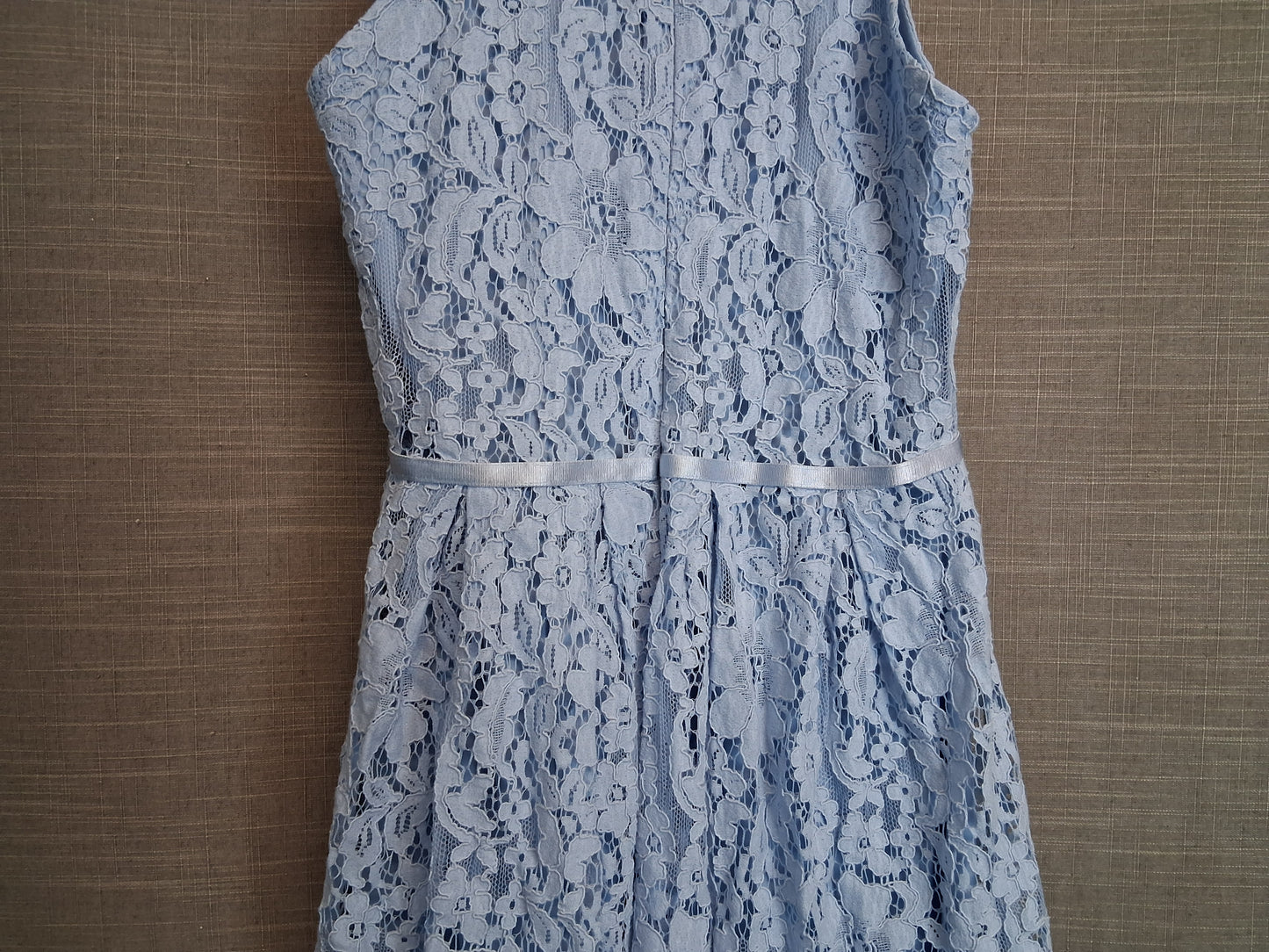 New Look Girls Blue Lace Sleeve Dress Age 13 Years