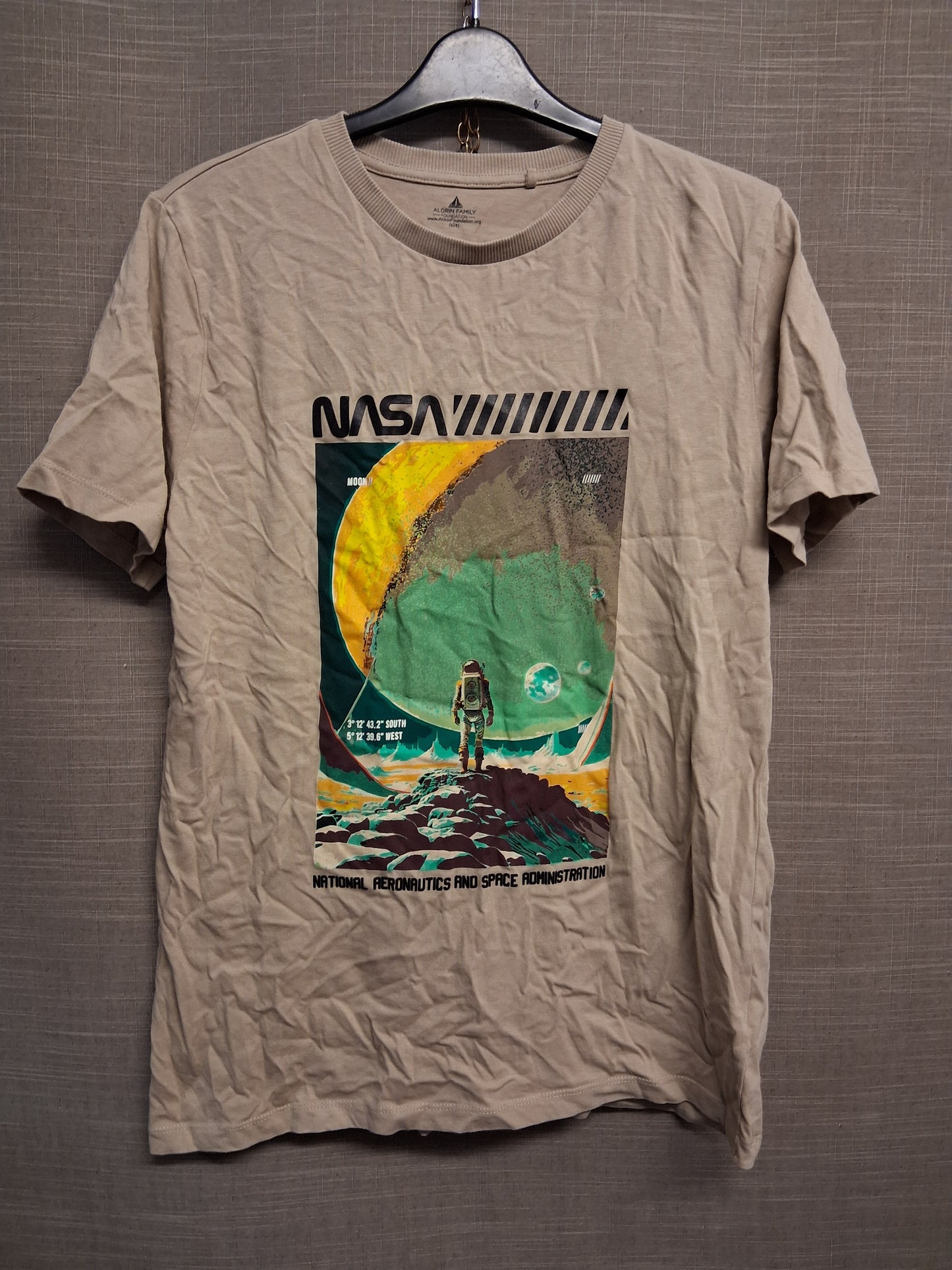 Next Boys Beige Nasa Theme Short Sleeve T-Shirt Age 16 Years