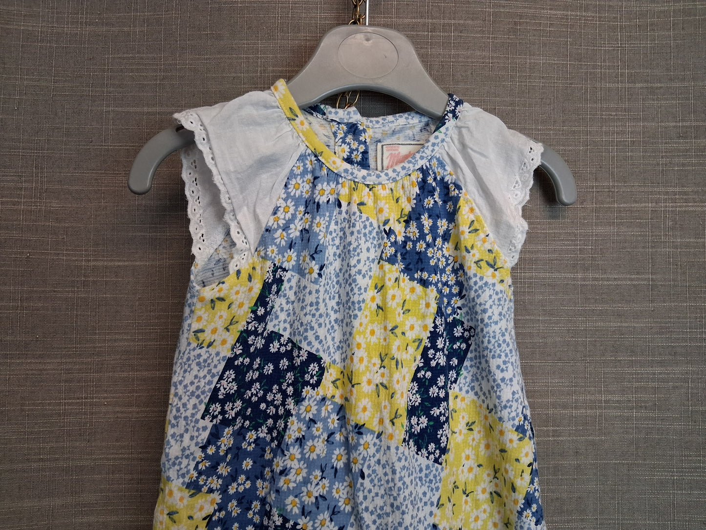 Mantaray Girls Blue Floral Jersey Romper Age 9-12 Months