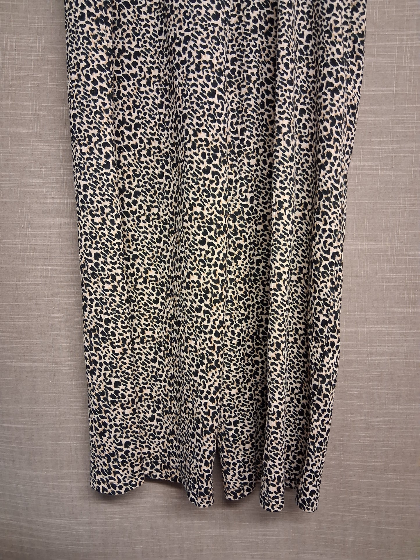 Primark Girls Beige Black Wide Leg Summer Trousers Age 11-12 Years