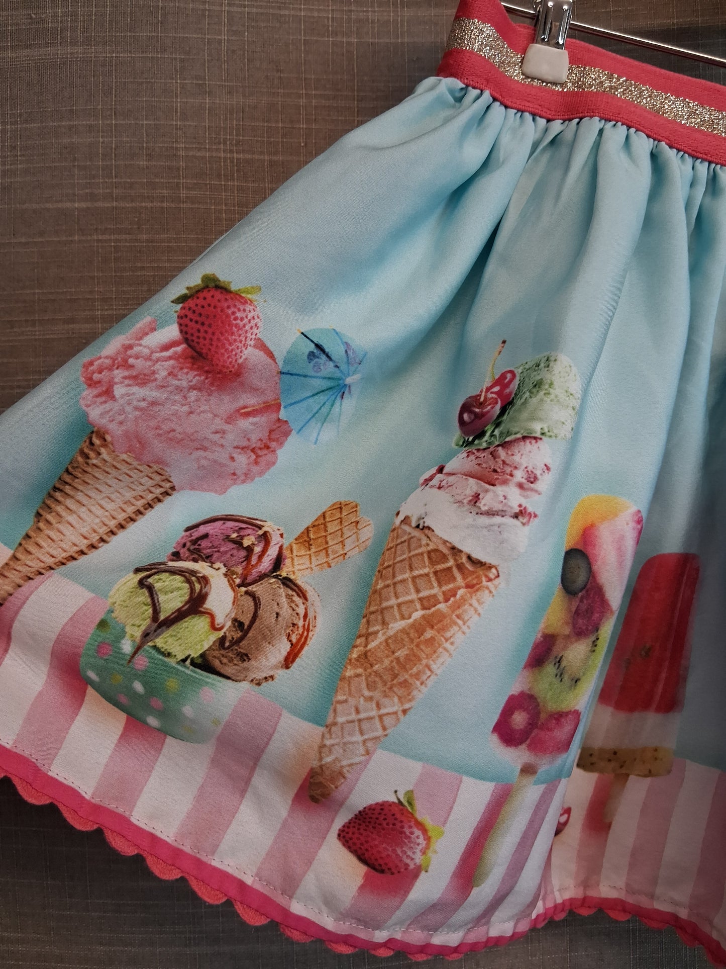Monsoon Ice Cream Lined Skirt Multicolour Age 3-4 years