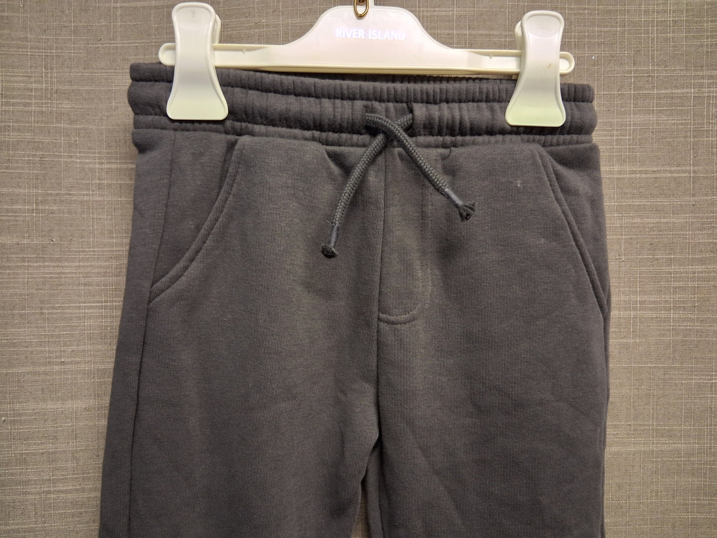 F&F Boys Grey Joggers Drawstring Waist Age 5-6 Years