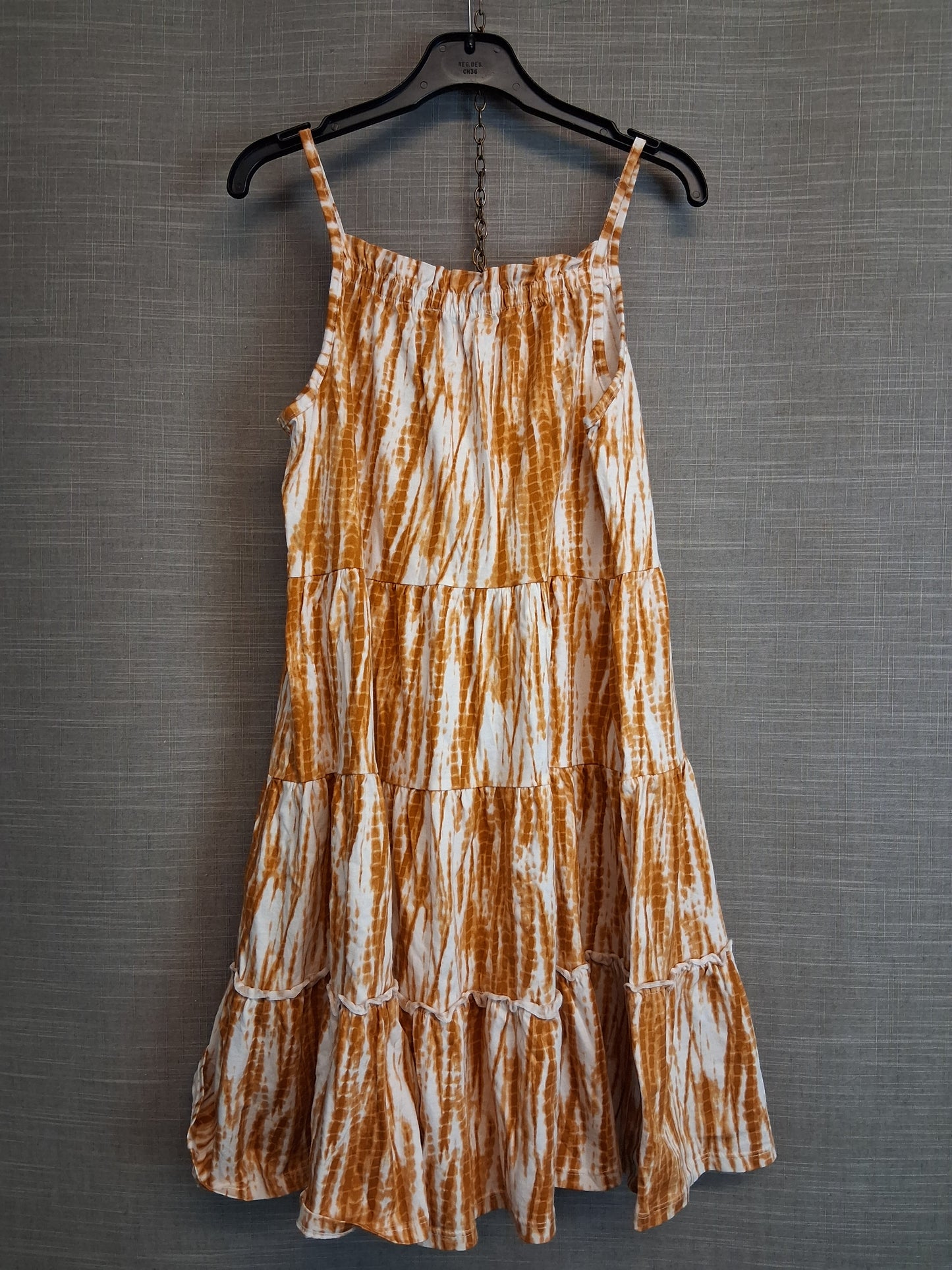 George Girls Tiered Dress Orange Tie Dye Age 10-11 Years