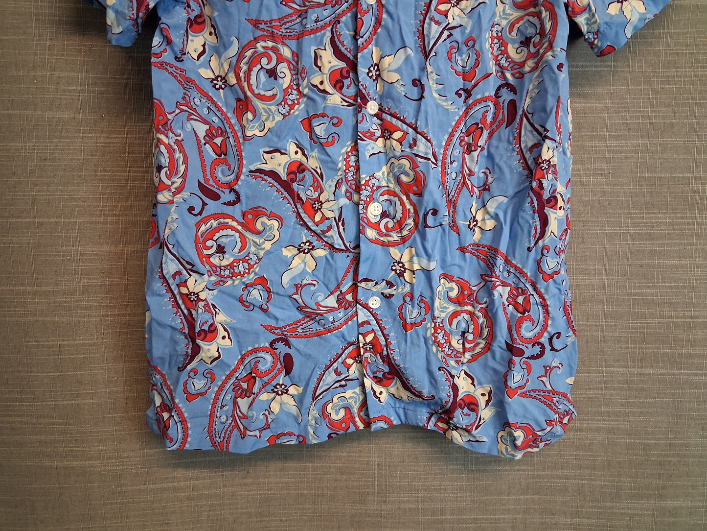 Primark Boys Hawaiian Theme Short Sleeve Shirt Blue Age 8-9 Years