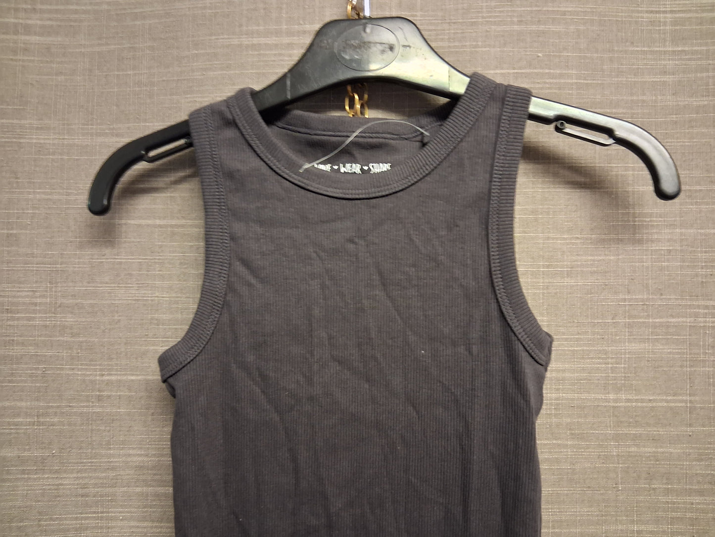 F&F Grey Jersey Ribbed Tank Vest Dress Age 7-8 Years