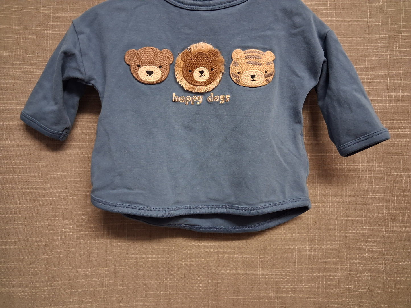 Next Boys Blue Long Sleeve Jersey T-Shirt Age 0-3 Months