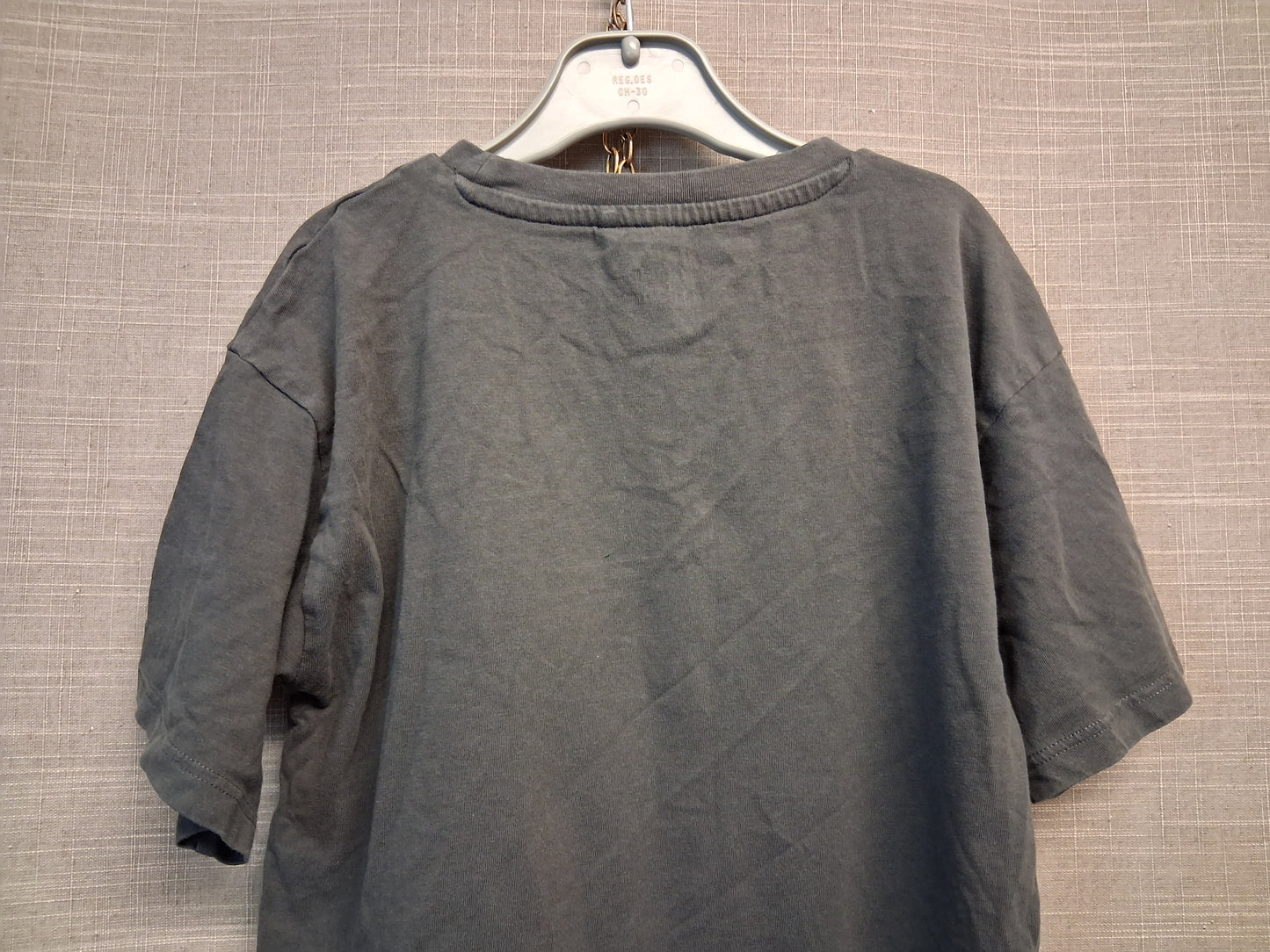 Next Girls Grey Loose Fit T-Shirt Short Sleeve Graphic Print Age 5 Years