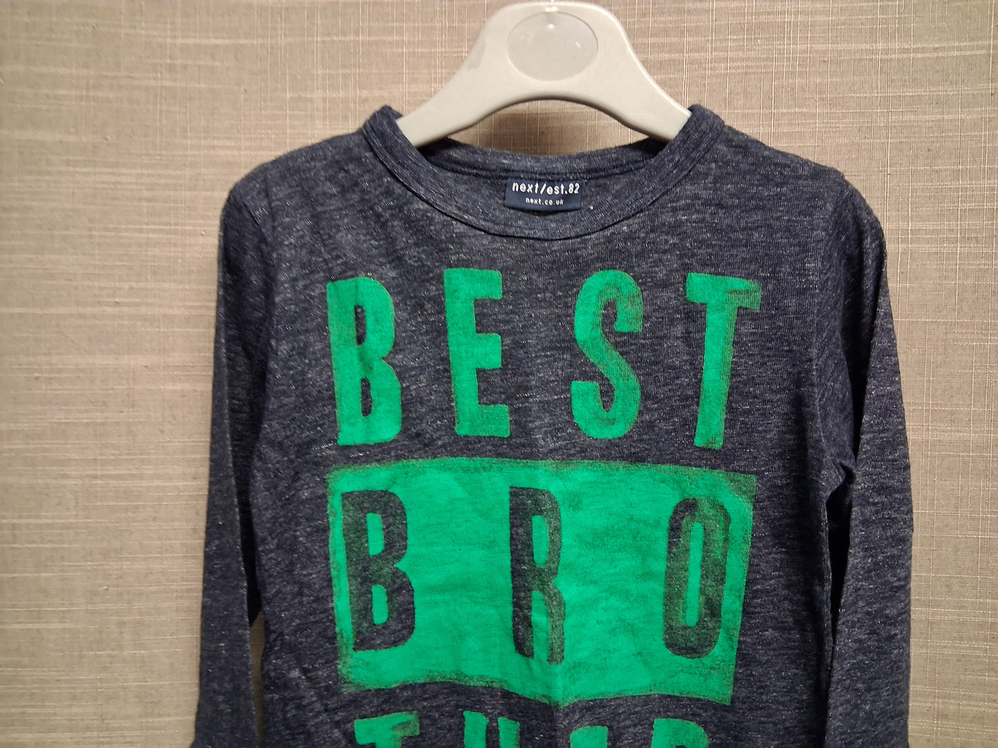 Next Boys Best Brother Long Sleeve T-Shirt Blue Age 18-24 Months