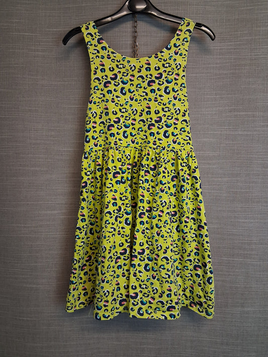 Olly & Molly Yellow Leopard Print Tunic Top Sleeveless Age 10-12 Years