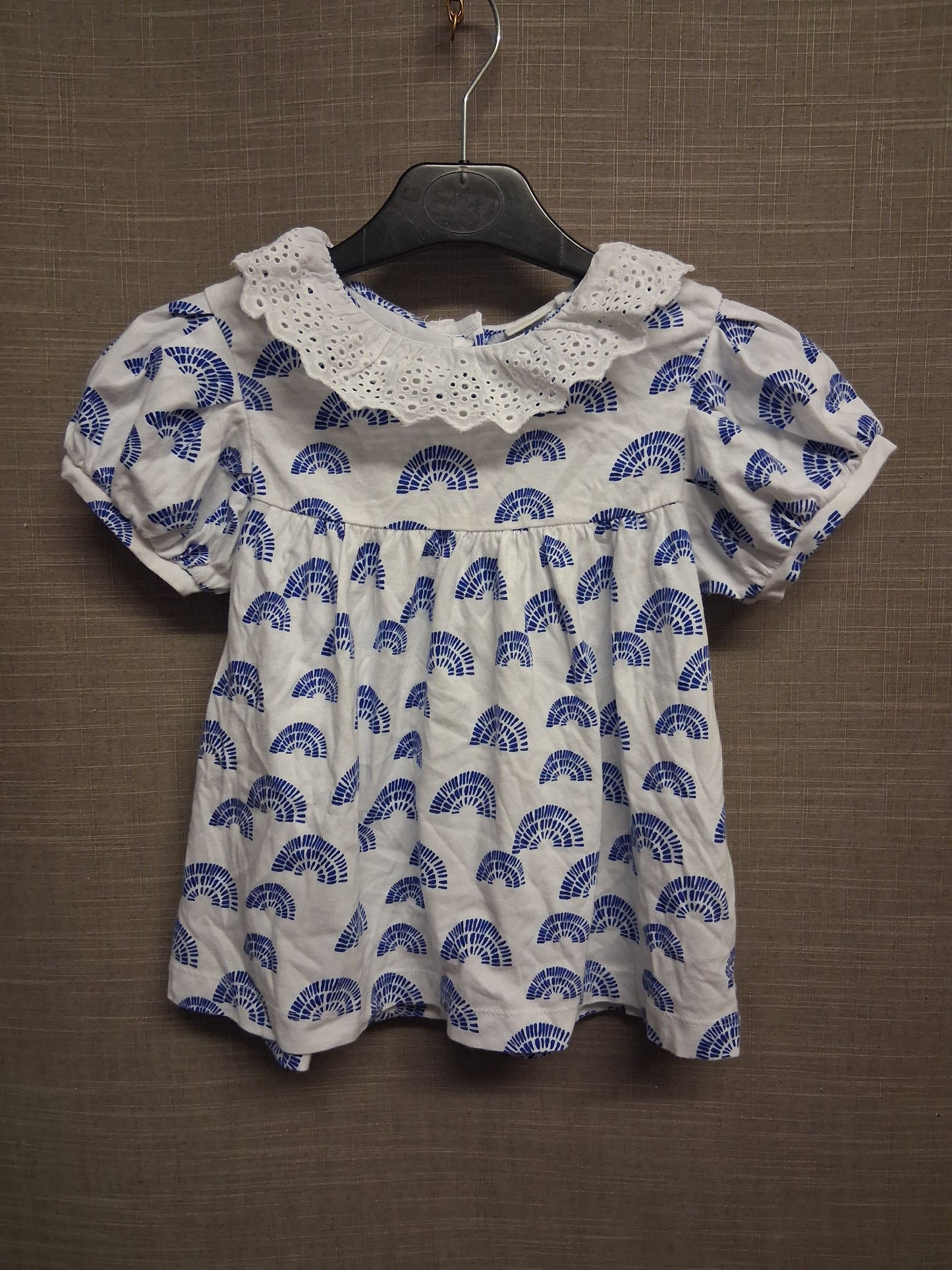Next Girls White Blue Rainbow Print Short Sleeve T-Shirt Age 4-5 Years