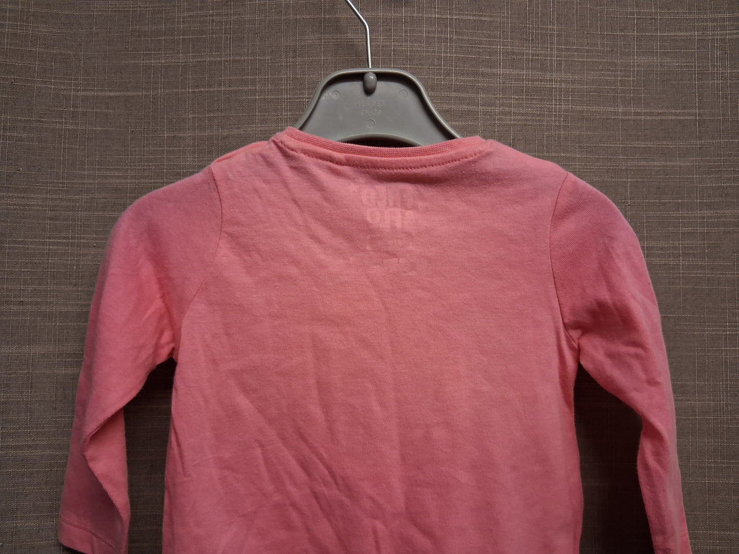 F&F Girls Pink Long Sleeve Smiley Face T-Shirt Age 3-6 Months