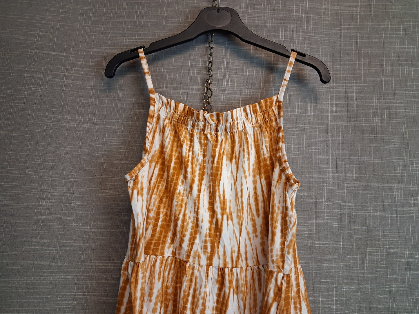 George Girls Tiered Dress Orange Tie Dye Age 10-11 Years