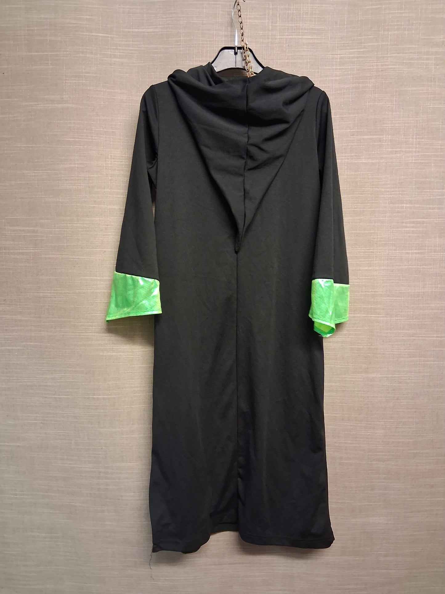 F&F Alien One Piece Costume Black Green Hooded Age 7-8 Years