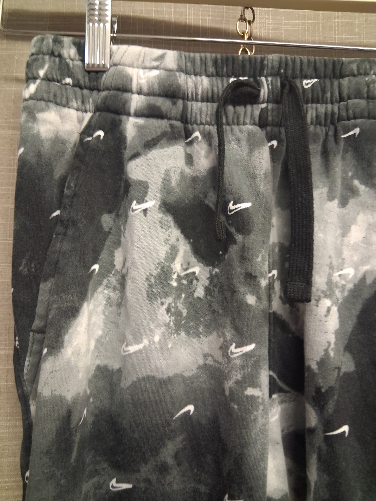 Nike Grey Marble Swoosh Logo Joggers Sweat Pants Age 13-15 Years