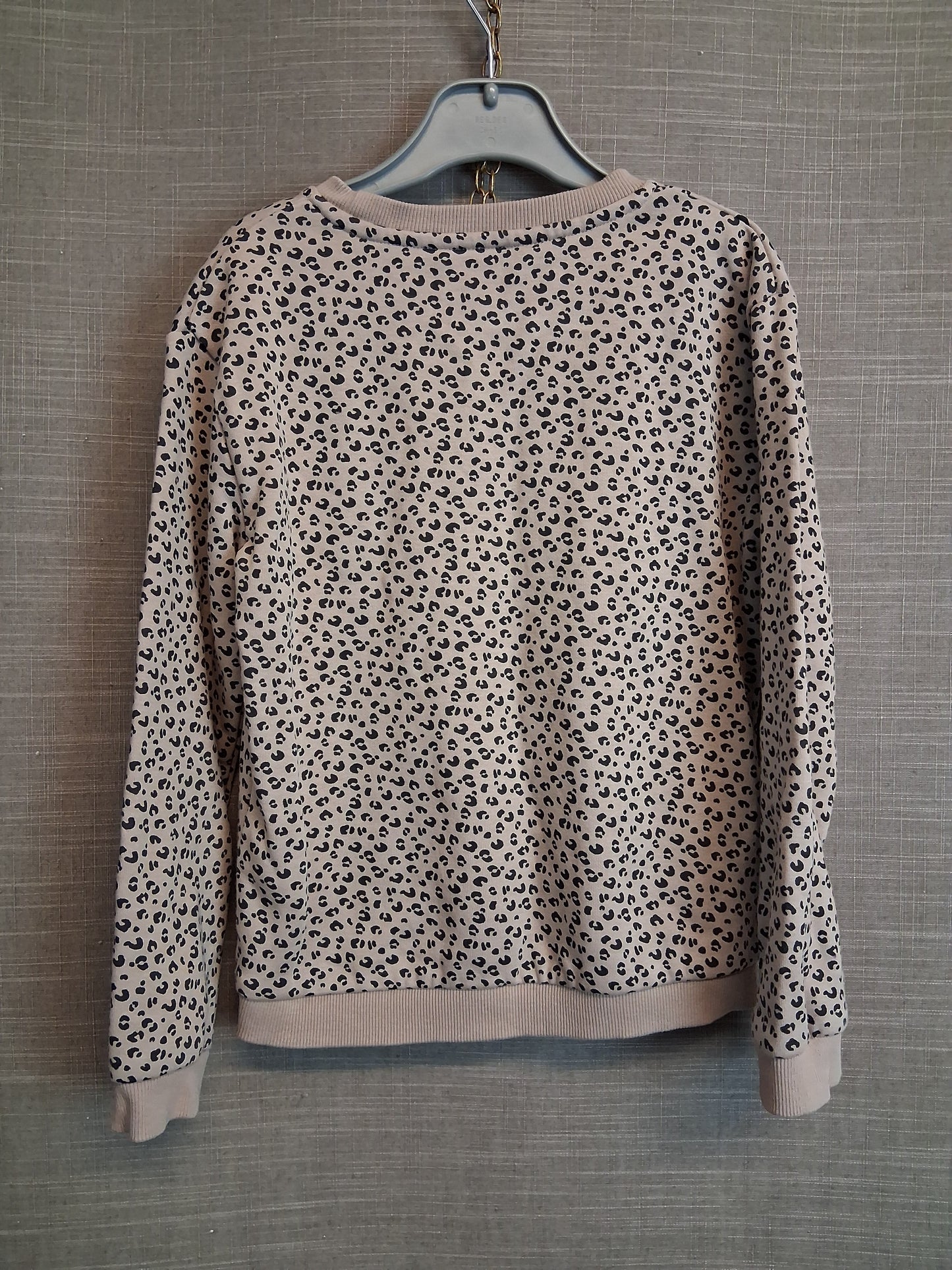 Marks & Spencer Girls Beige Leopard Print Sweater Age 6-7 Years