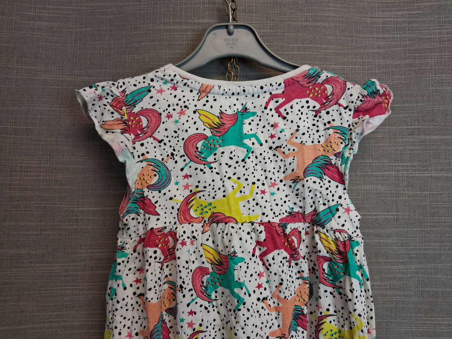 Studio Girls Multicolour Unicorn Theme Jersey Dress Cap Sleeve Age 5-6 Years