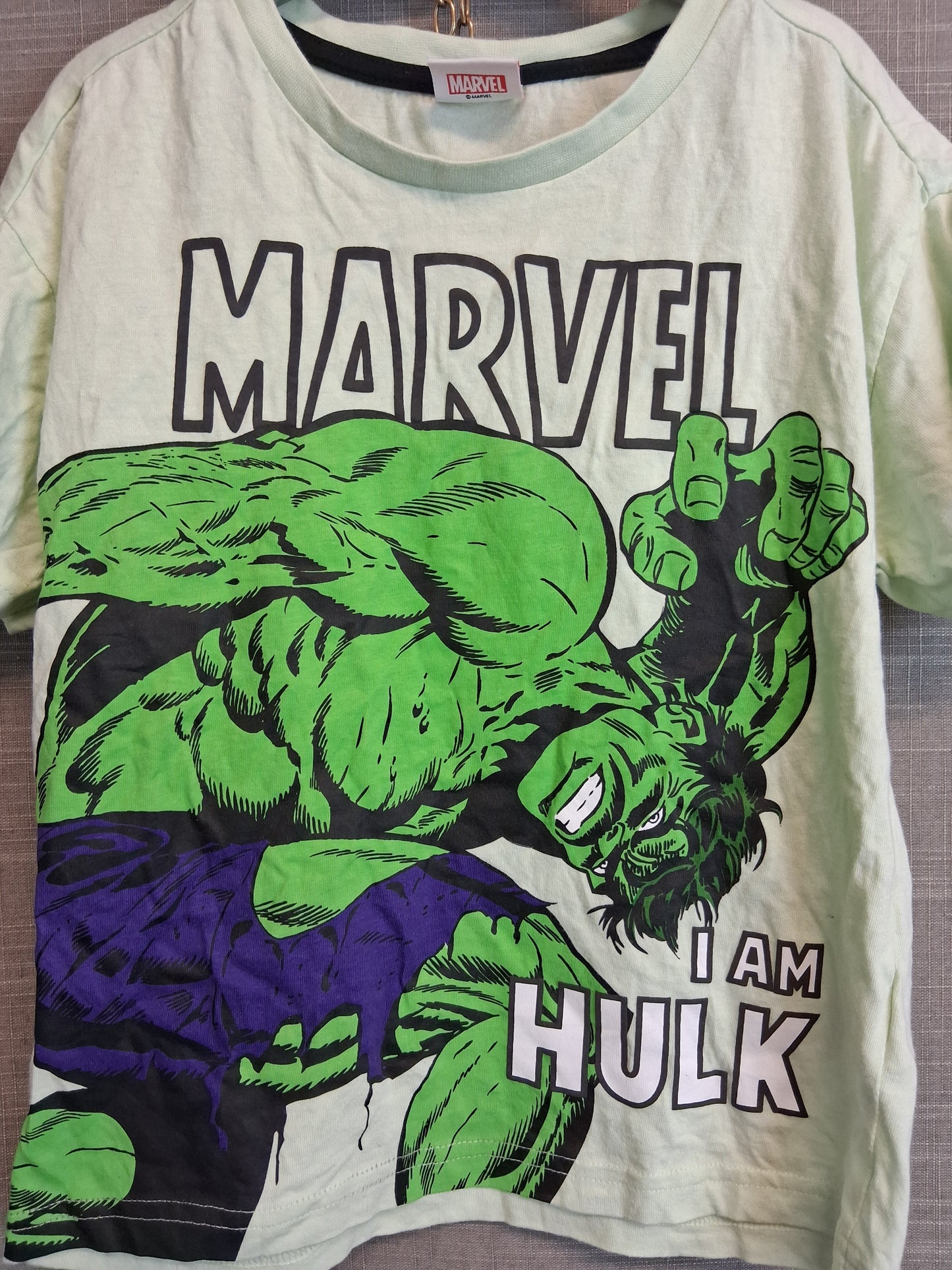 Marvel Boys Hulk T-Shirt Green Short Sleeve Age 4-5 Years