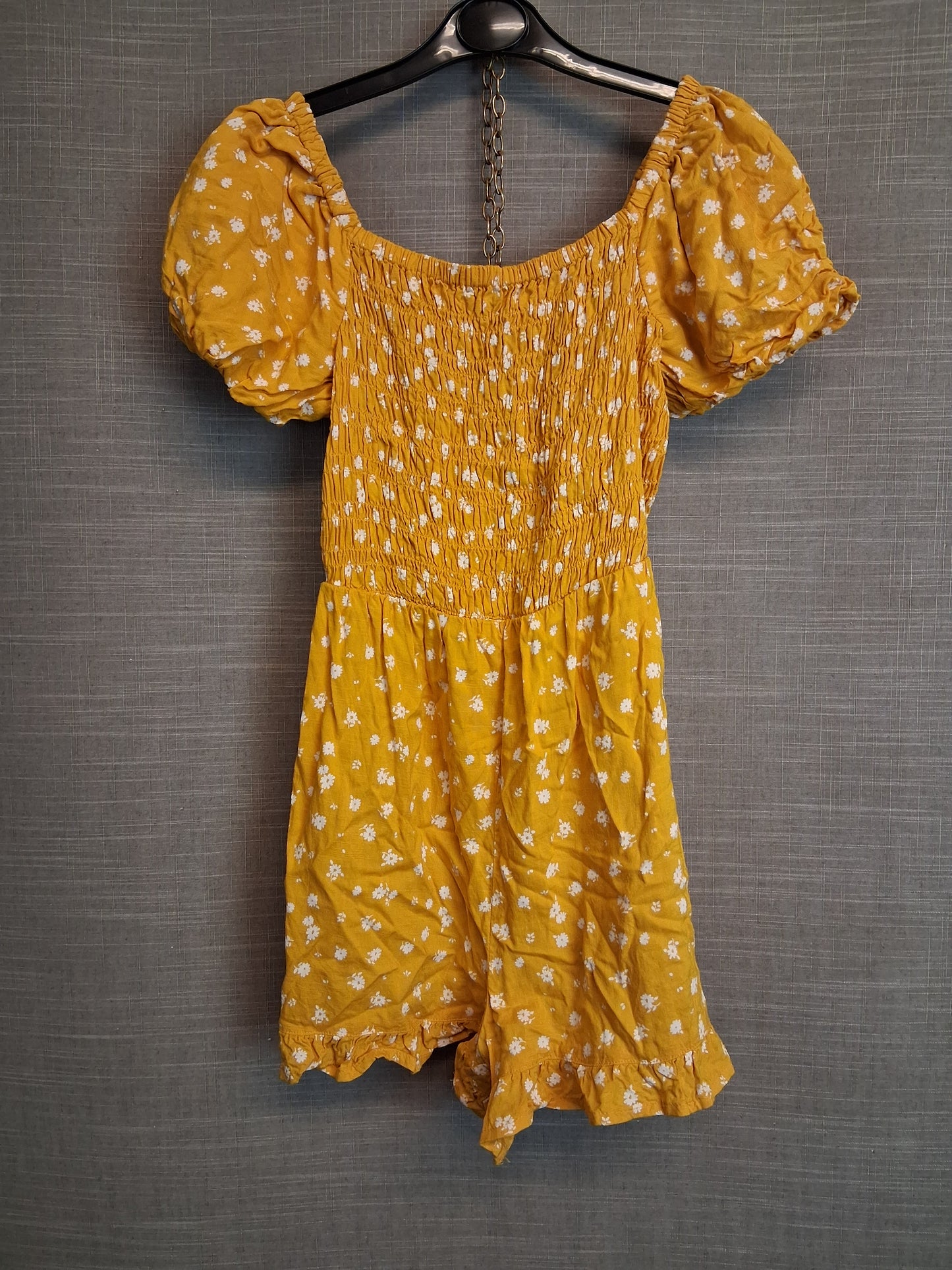 Matalan Yellow Floral Off the Shoulder Playsuit 10 Years