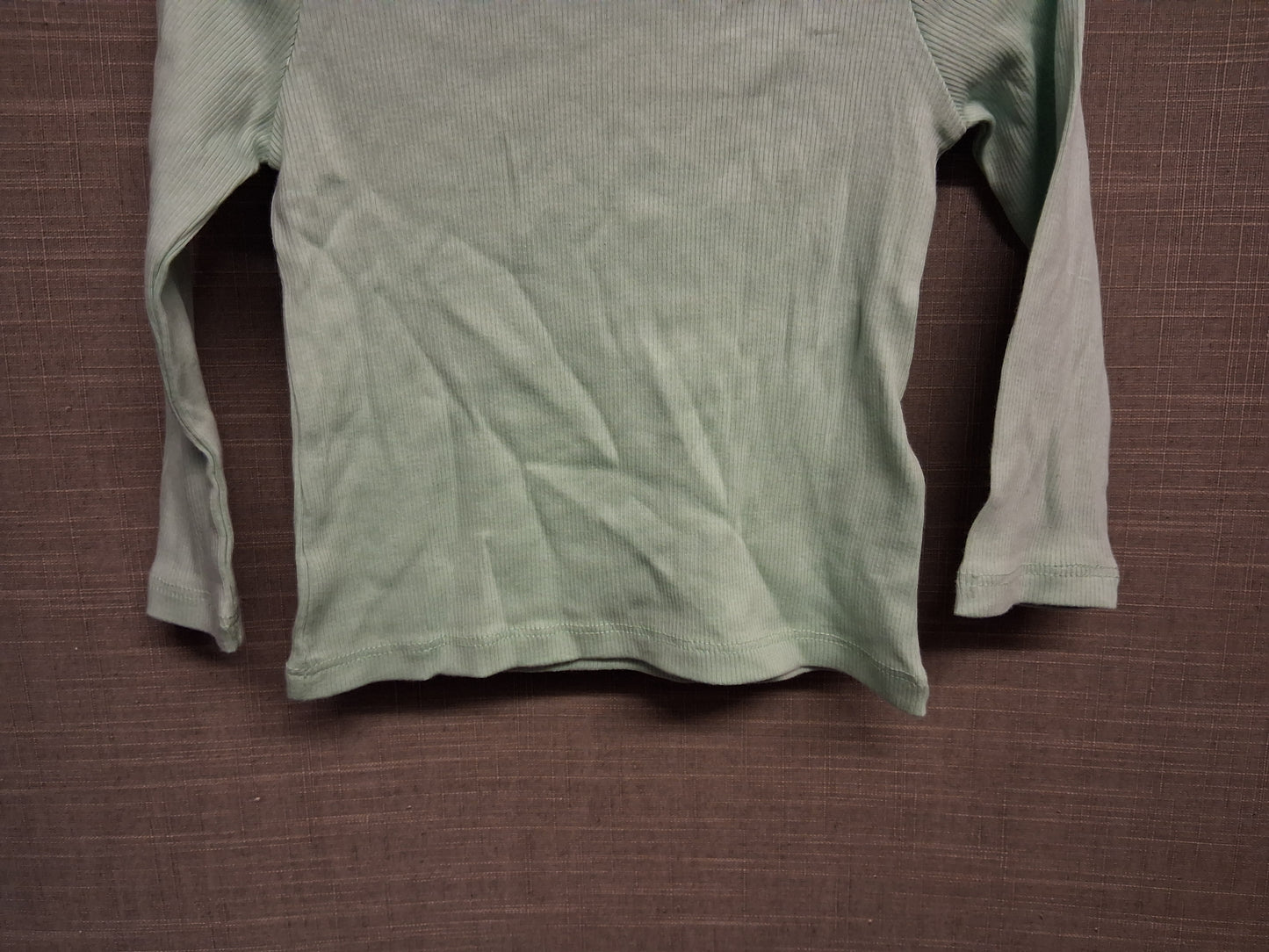 Primark Green Ribbed Long Sleeve T-Shirt Age 12-18 Months New