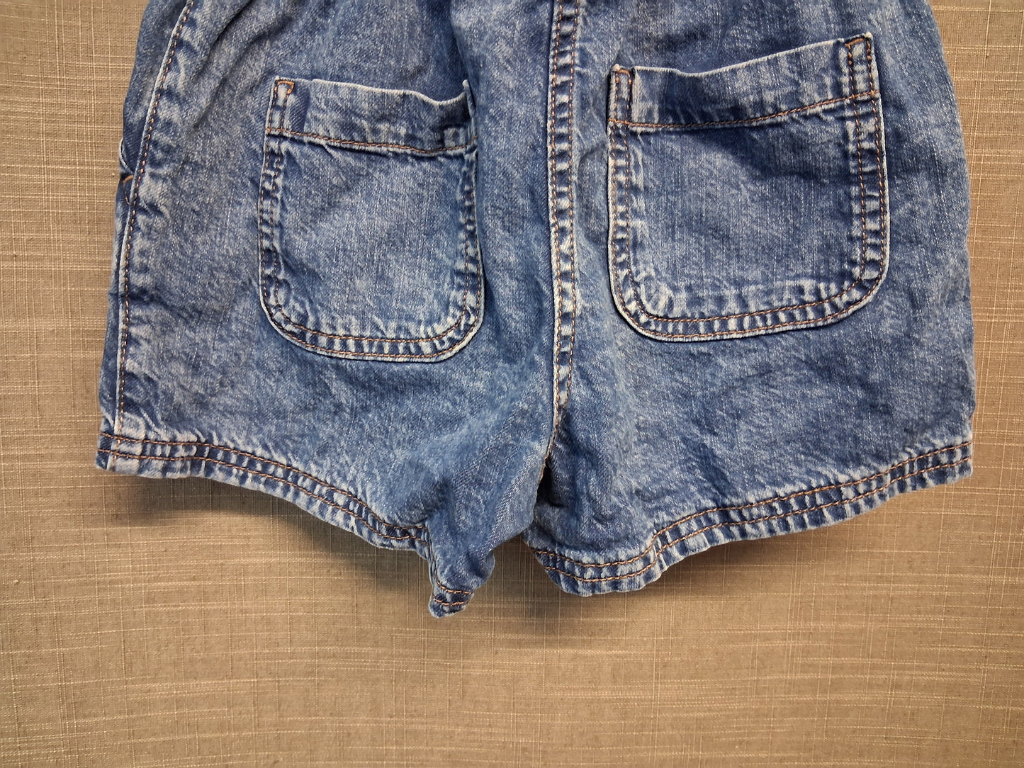 Next Girls Blue Denim Shorts Elastic Waist 6 Years