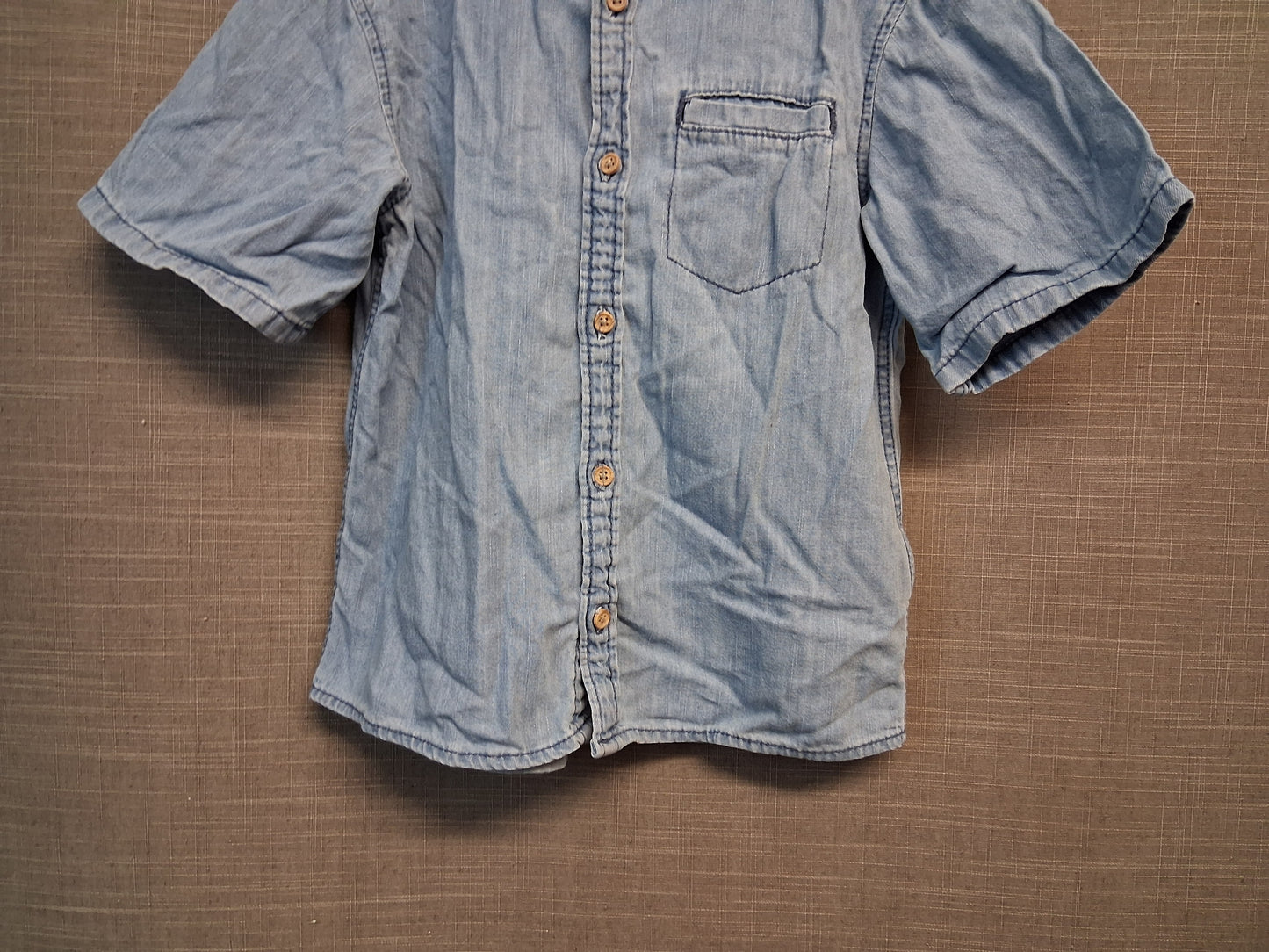 H&M Boys Blue Denim Short Sleeve Age 5-6 Years