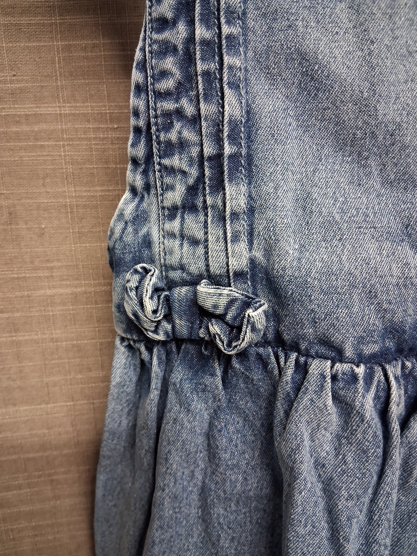 George Girls Blue Denim Pinafore Dress Age 9-12 Months