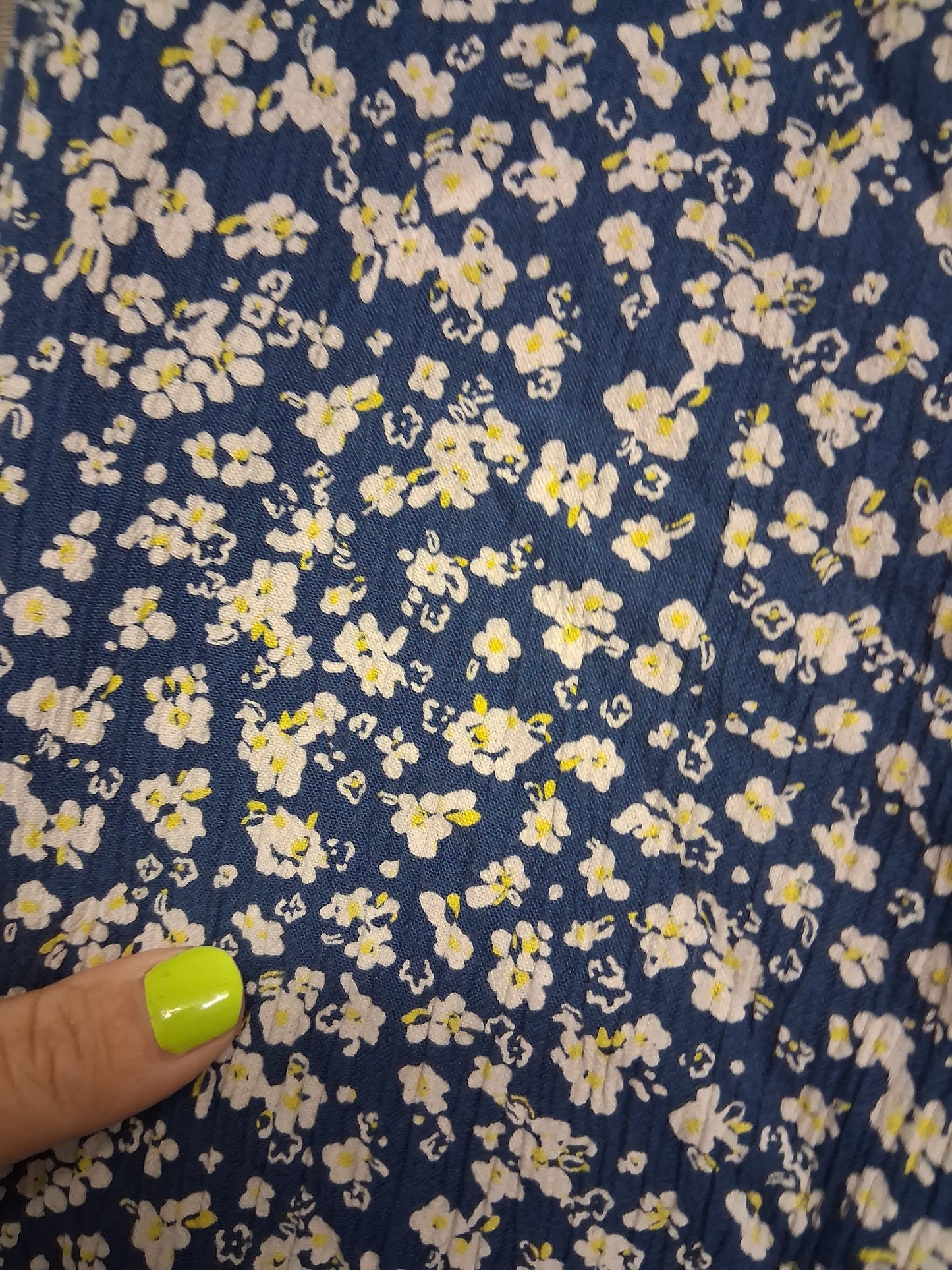 Next Girls Blue White Floral Wide Leg Summer Trousers Age 16 Years