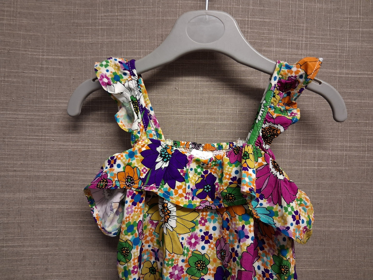 Next Girls Multicolour Floral Vest Tank Top Age 9-12 Months