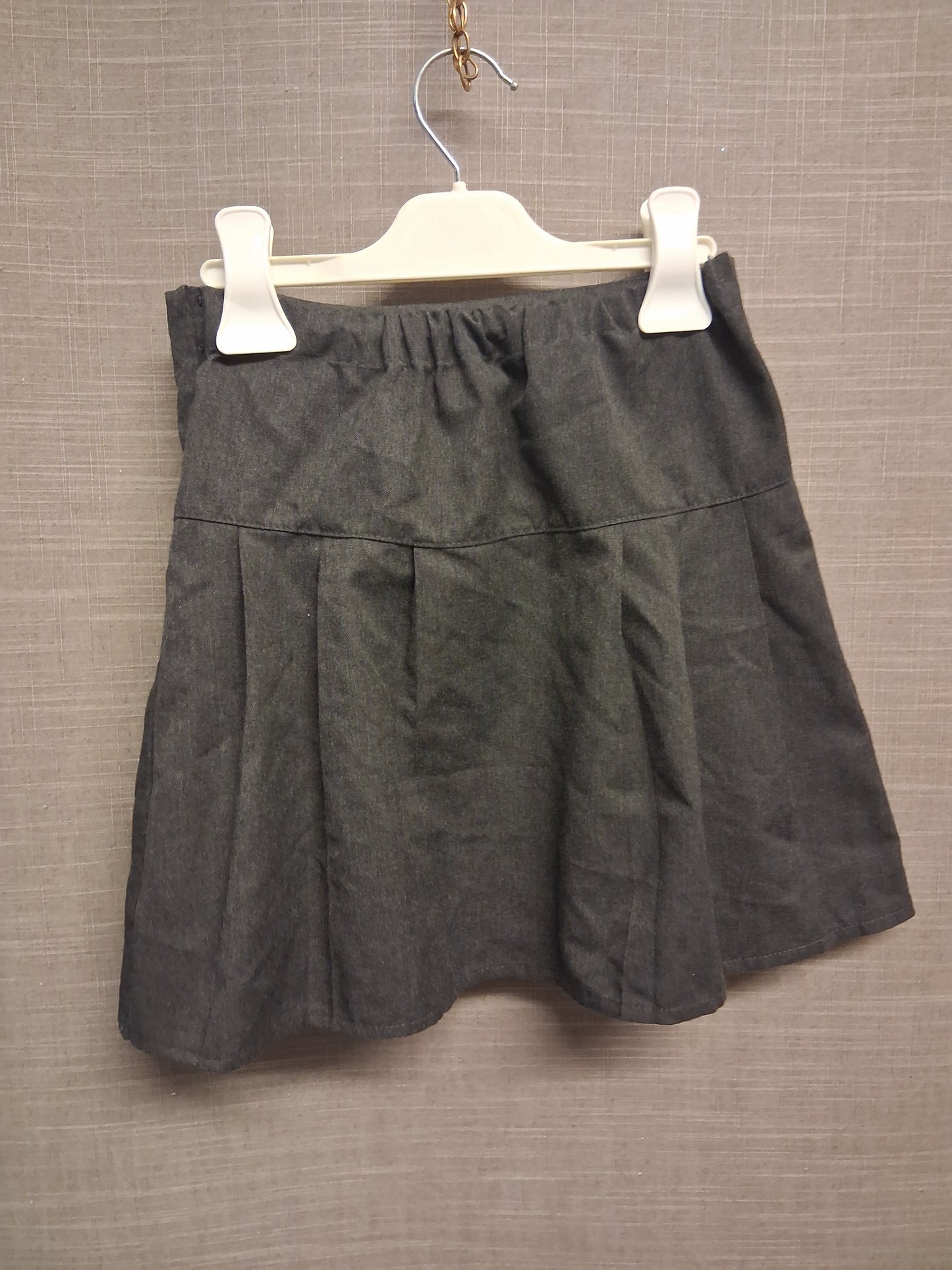 George Girls Grey School Skirt Age 6-7 Years