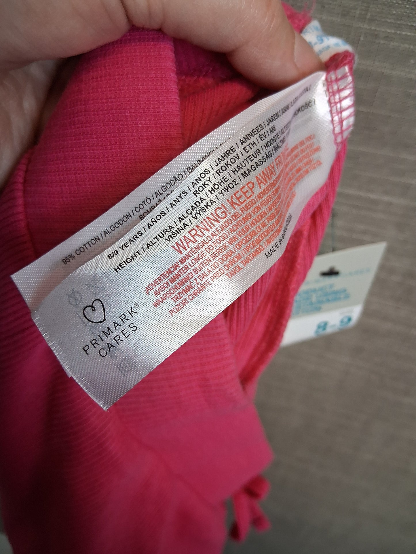 Primark Girls Pink Jersey Shorts Age 8-9 Years New