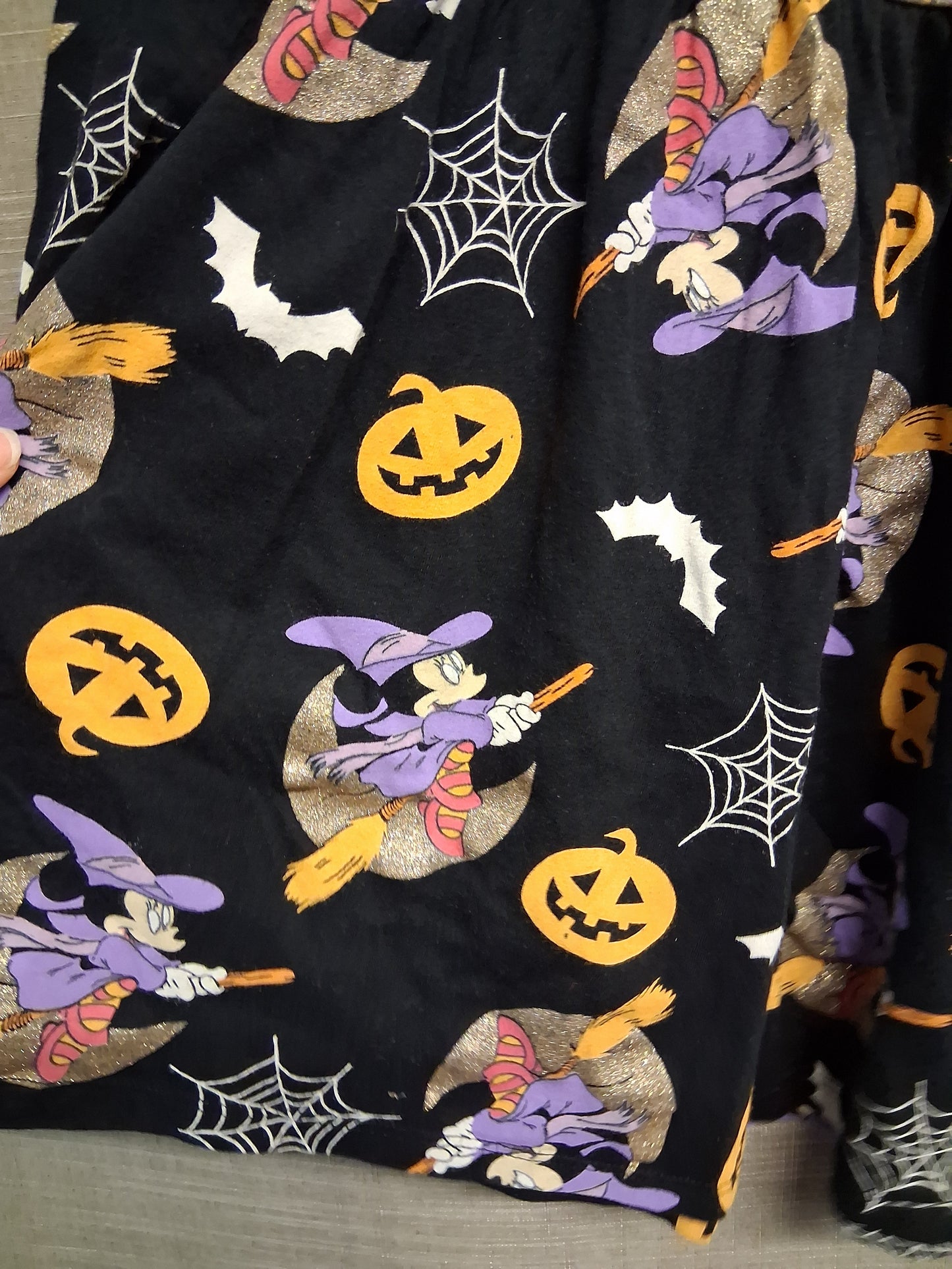 F&F Disney Halloween Theme Minnie Mouse Long Sleeve Jersey Dress Age 4-5 Years