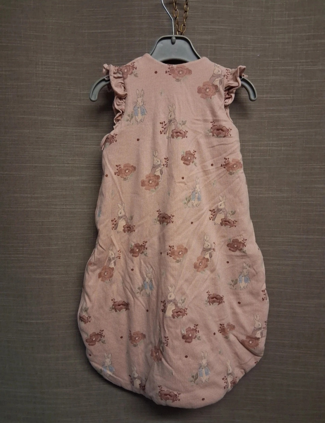 TU Girls Sleeping Bag Peter Rabbit Theme Age 0-6 Months 2.5 Tog 100% Cotton