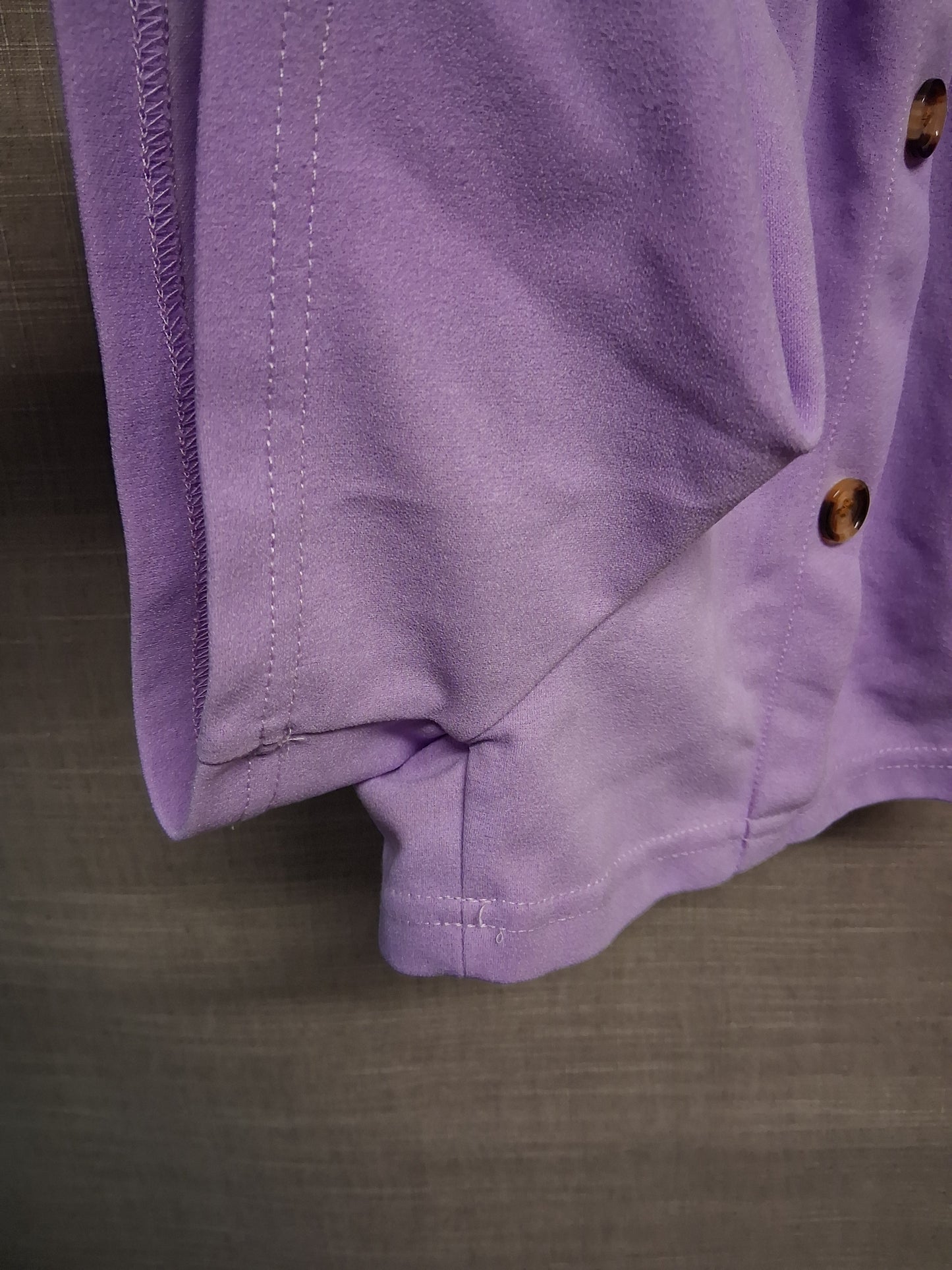 Shein Purple Playsuit Romper Faux Button Detail Age 8 Years