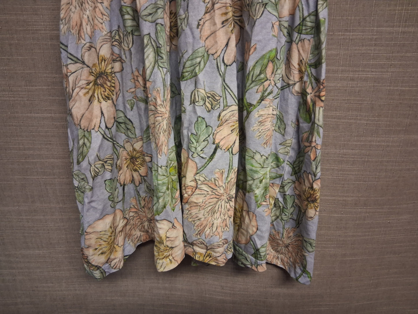 Next Girls Blue Floral Short Sleeve Jersey Dress Age 6-7 Years