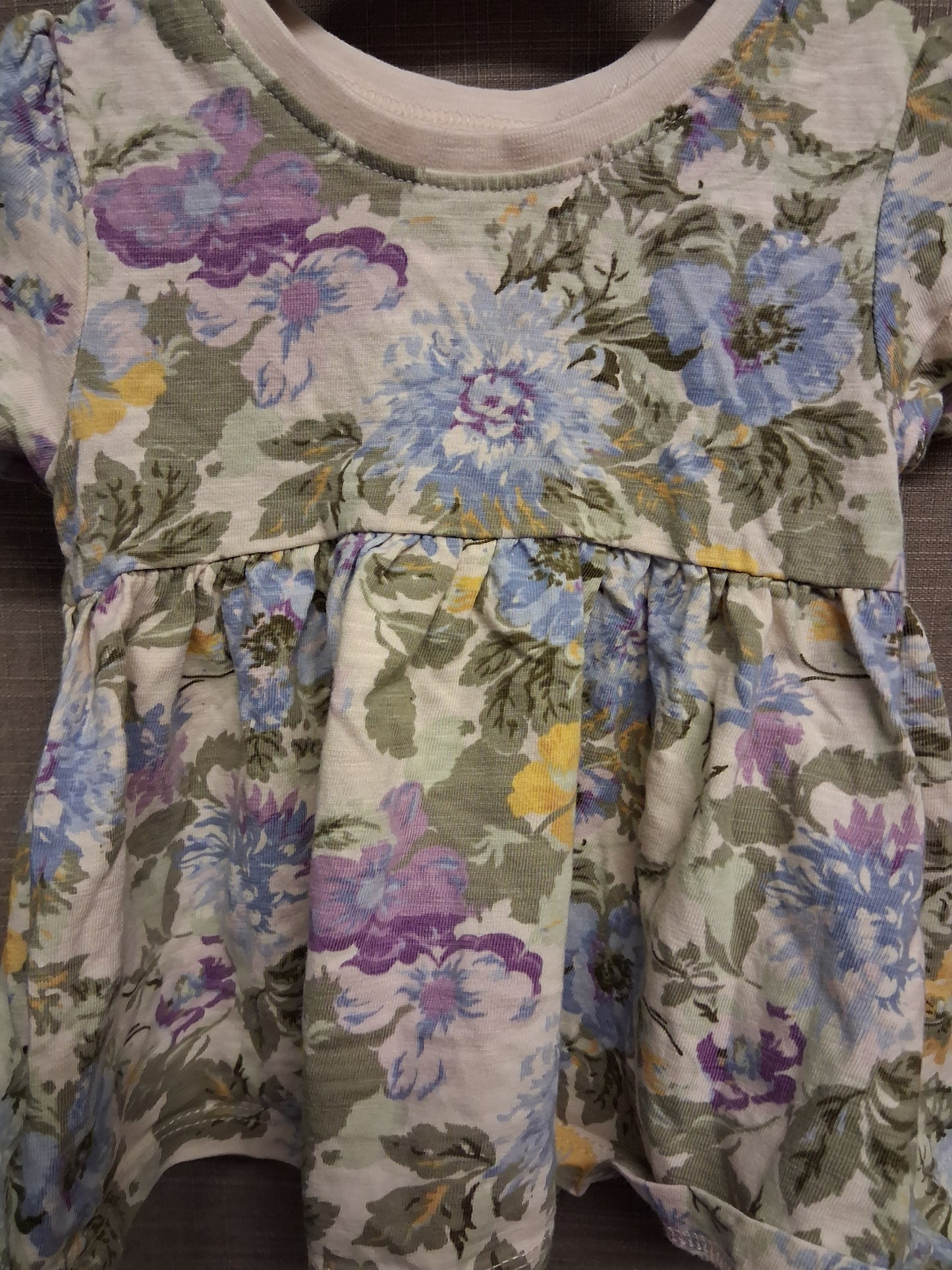 Next Girls Multicolour Floral Short Sleeve T-Shirt Dress Age 6-9 Months