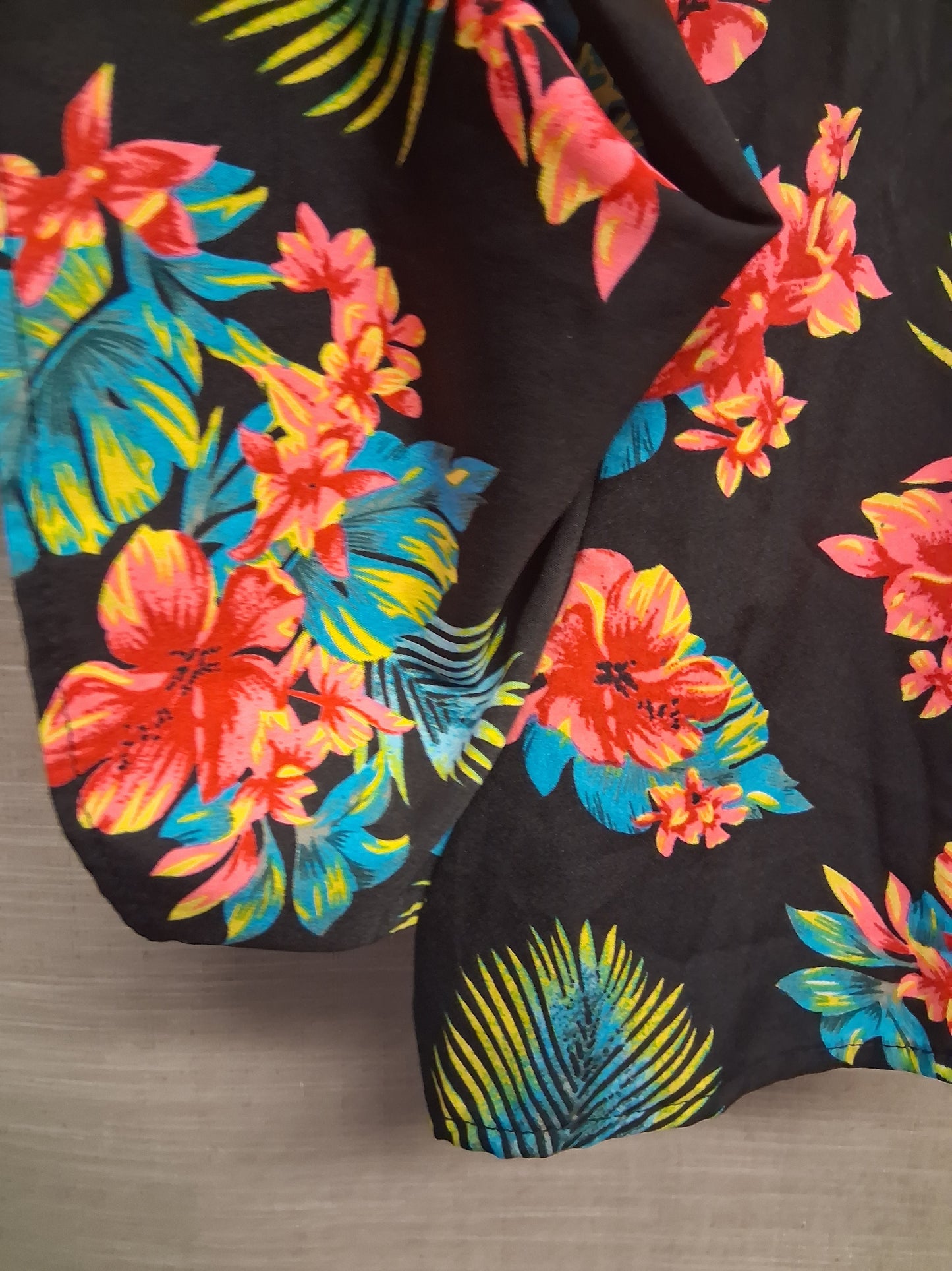 Primark Girls Black Multicolour Floral Playsuit Age 13-14 Years Lightweight