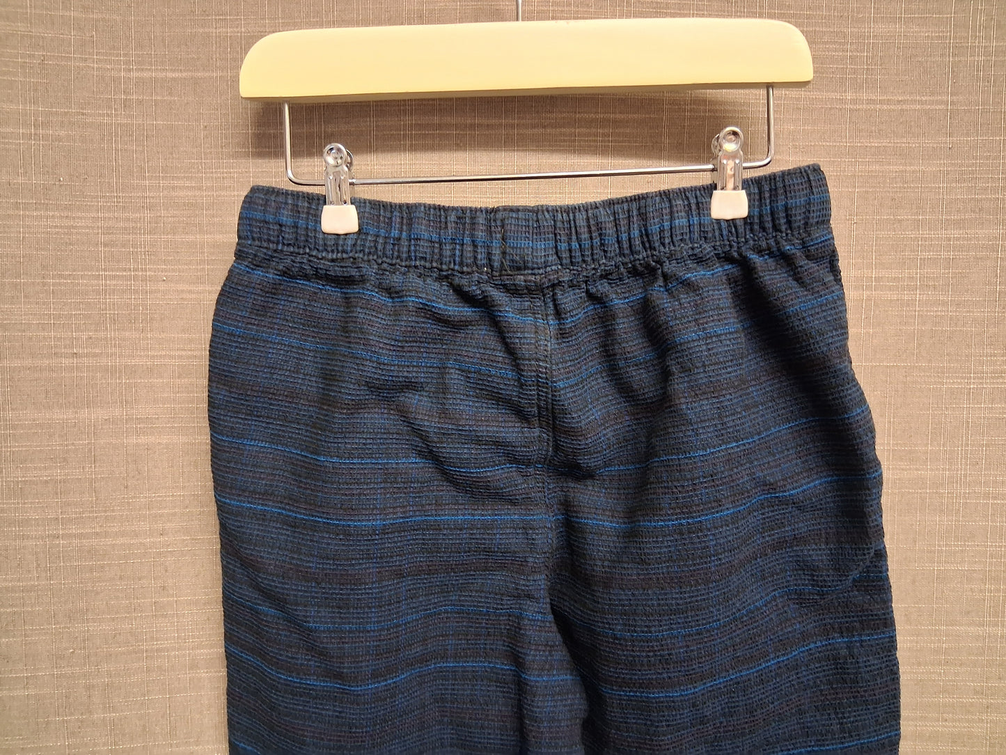 River Island Blue 100% Cotton Summer Trousers Drawstring Waist Age 7-8 Years
