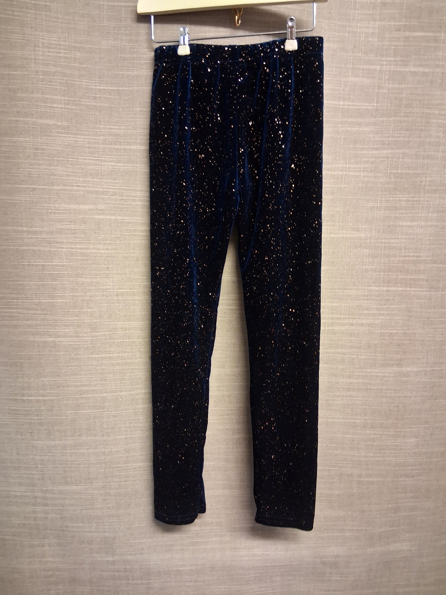 PepCo Girls Velour Navy Blue Glitter Leggings Age 6-7 Years New
